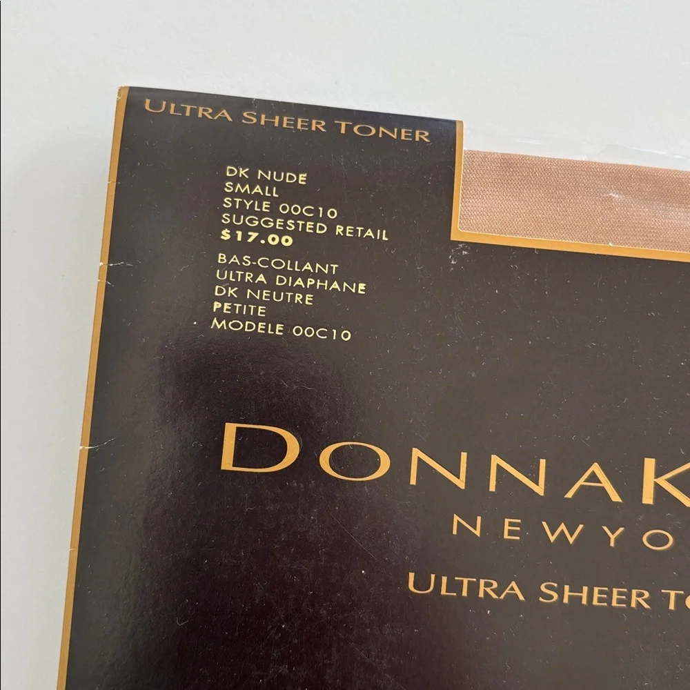 Vintage Donna Karan Ultra Sheer‎ Toner DK Nude Pantyhose Hosiery OOC10 Small NEW